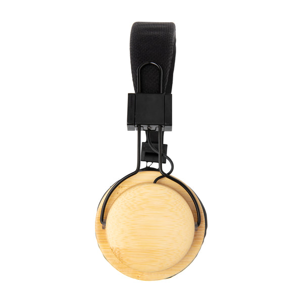 Carica l'immagine nel visualizzatore di Gallery, cuffie bluetooth stampate con logo in bambù, abs colore marrone_marrone 121704633 DET09
