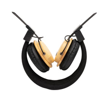 Carica l'immagine nel visualizzatore di Gallery, cuffie bluetooth stampate con logo in bambù, abs colore marrone_marrone 121704633 DET07

