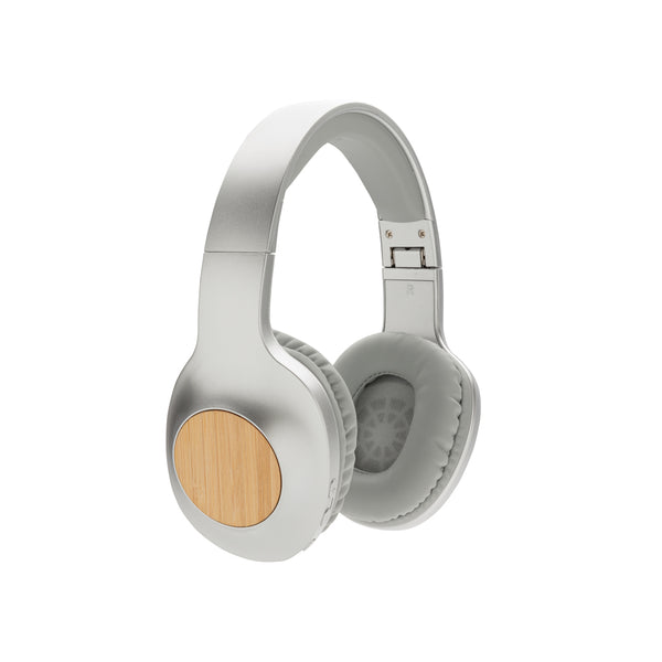Carica l&#39;immagine nel visualizzatore di Gallery, cuffie bluetooth personalizzate in abs, bambù colore grigio_grigio 121704640 DET09
