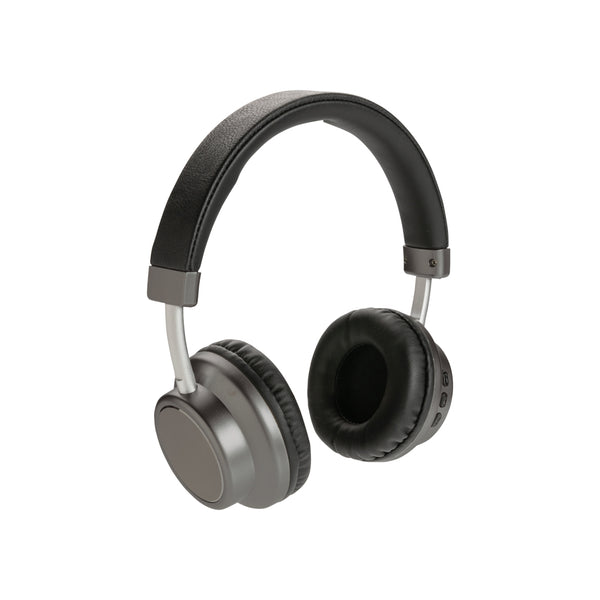 cuffie bluetooth personalizzate in alluminio, pu colore grigio_grigio 121704662 VAR01