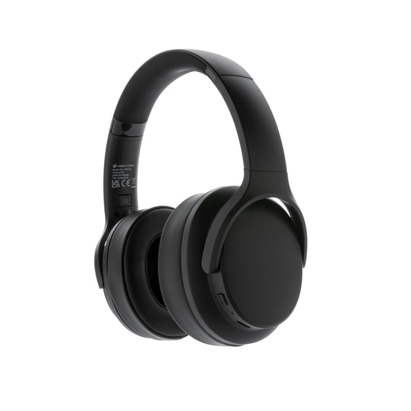 Carica l'immagine nel visualizzatore di Gallery, cuffie bluetooth personalizzate in abs riciclato, pu colore nero_nero 121704666 DET09
