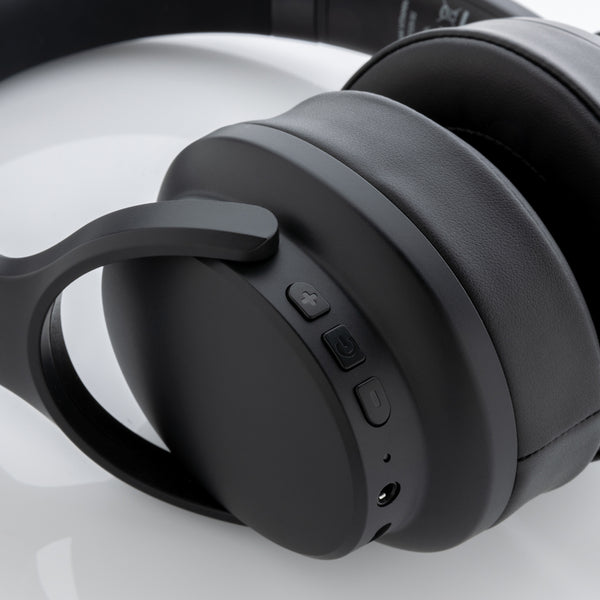 Carica l'immagine nel visualizzatore di Gallery, cuffie bluetooth personalizzate in abs riciclato, pu colore nero_nero 121704666 DET09
