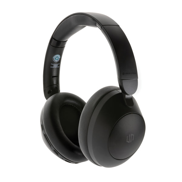 Carica l'immagine nel visualizzatore di Gallery, cuffie bluetooth personalizzate in abs riciclato, pu colore nero_nero 121704674 DET09
