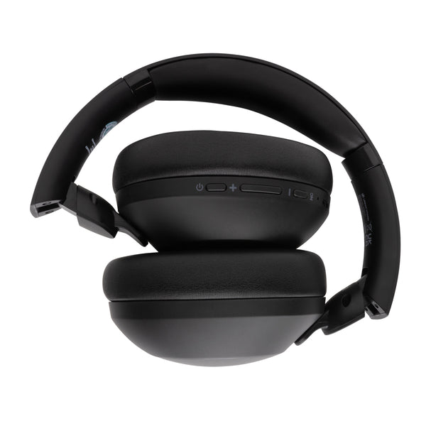 Carica l'immagine nel visualizzatore di Gallery, cuffie bluetooth personalizzate in abs riciclato, pu colore nero_nero 121704674 DET09
