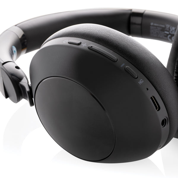 Carica l'immagine nel visualizzatore di Gallery, cuffie bluetooth personalizzate in abs riciclato, pu colore nero_nero 121704674 DET09
