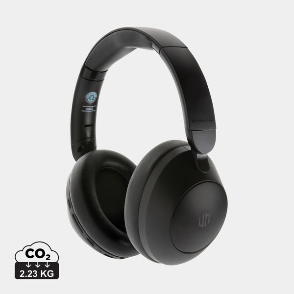Carica l'immagine nel visualizzatore di Gallery, cuffie bluetooth personalizzate in abs riciclato, pu colore nero_nero 121704674 DET09
