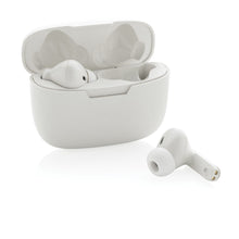 Carica l'immagine nel visualizzatore di Gallery, auricolari wireless da personalizzare in abs riciclato, silicone colore bianco_bianco 121704675 VAR01
