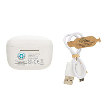 Carica l'immagine nel visualizzatore di Gallery, auricolari wireless da personalizzare in abs riciclato, silicone colore bianco_bianco 121704675 DET06

