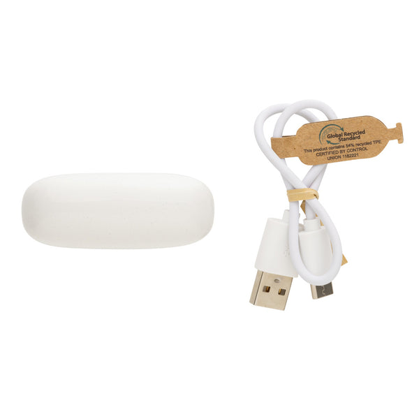 Carica l'immagine nel visualizzatore di Gallery, auricolari wireless da personalizzare in abs riciclato, silicone colore bianco_bianco 121704675 DET09
