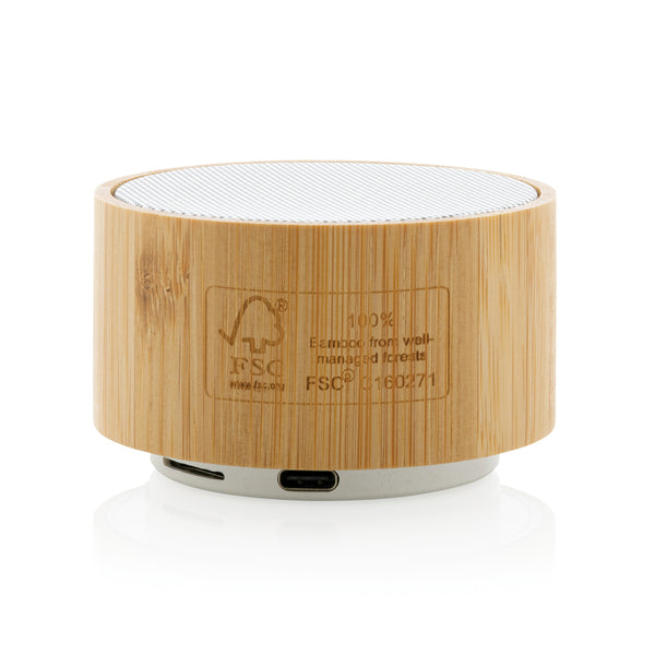 Carica l'immagine nel visualizzatore di Gallery, casse speaker bluetooth da personalizzare in fsc® bambù, abs riciclato colore bianco_bianco 121704676 DET09

