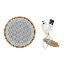 Carica l'immagine nel visualizzatore di Gallery, casse speaker bluetooth da personalizzare in fsc® bambù, abs riciclato colore bianco_bianco 121704676 DET05
