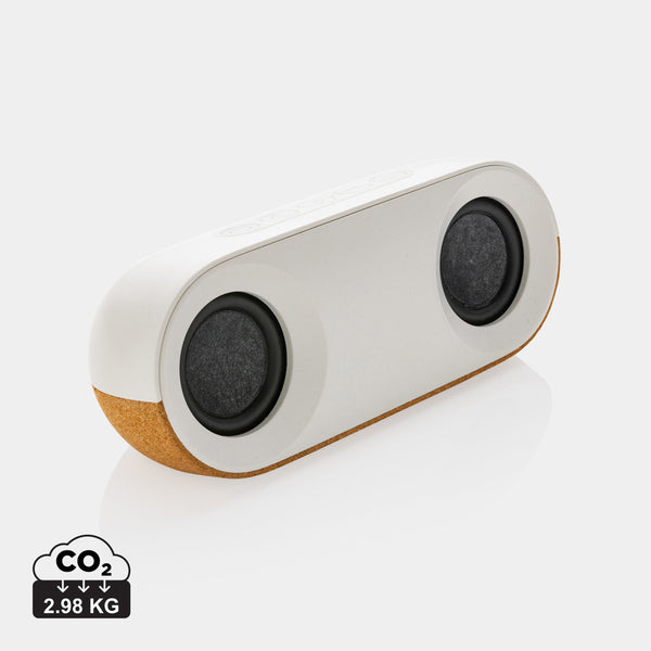 Carica l'immagine nel visualizzatore di Gallery, casse speaker bluetooth stampate con logo in abs riciclato, fsc® sughero colore marrone_marrone 121704678 DET09

