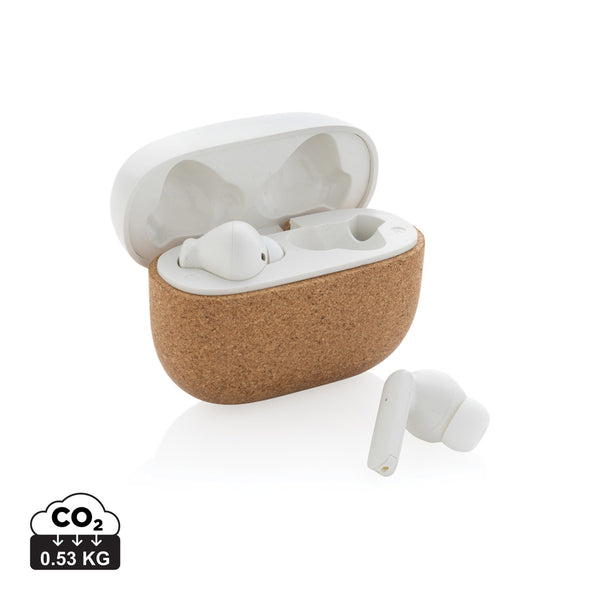 Carica l'immagine nel visualizzatore di Gallery, auricolari wireless pubblicitari in abs riciclato, fsc® sughero colore marrone_marrone 121704679 DET09
