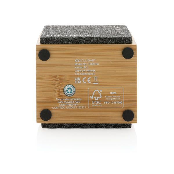 Carica l'immagine nel visualizzatore di Gallery, casse speaker bluetooth stampate con logo in fsc® bambù colore marrone_marrone 121704680 DET09
