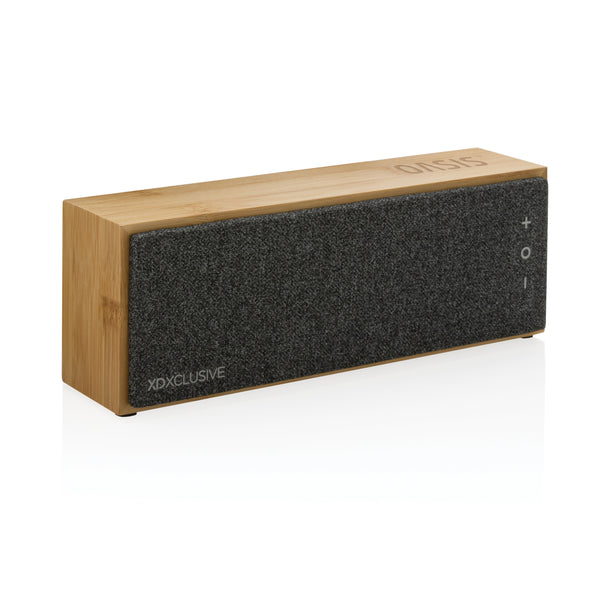 Carica l'immagine nel visualizzatore di Gallery, casse speaker bluetooth stampate con logo in fsc® bambù colore marrone_marrone 121704681 DET09
