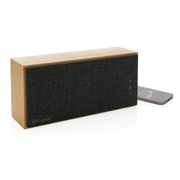 Carica l'immagine nel visualizzatore di Gallery, casse speaker bluetooth stampate con logo in fsc® bambù colore marrone_marrone 121704682 DET09
