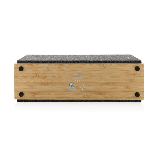 Carica l'immagine nel visualizzatore di Gallery, casse speaker bluetooth stampate con logo in fsc® bambù colore marrone_marrone 121704682 DET09
