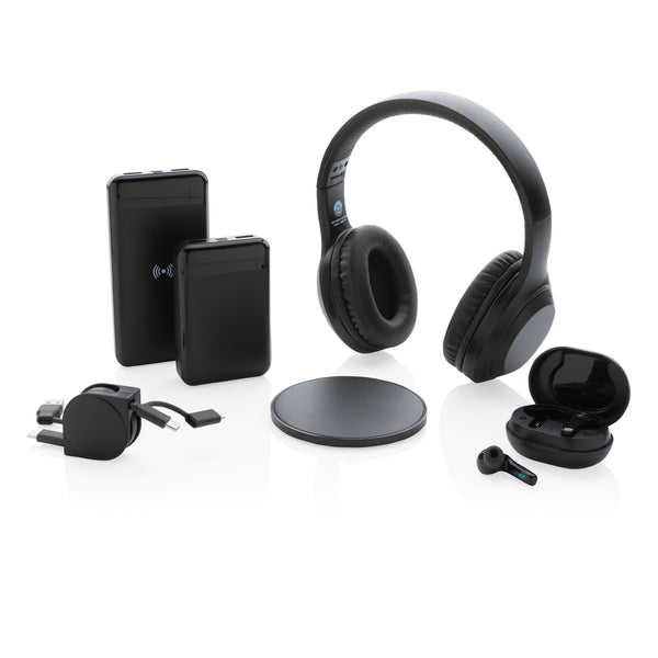 Carica l'immagine nel visualizzatore di Gallery, cuffie bluetooth personalizzate in abs riciclato, tpe riciclato colore nero_nero 121704683 DET09
