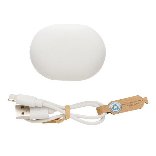 Carica l'immagine nel visualizzatore di Gallery, auricolari wireless da personalizzare in abs riciclato, tpe riciclato colore bianco_bianco 121704684 DET09
