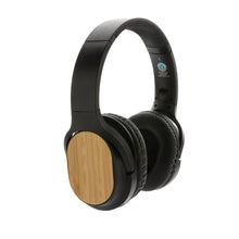 Carica l&#39;immagine nel visualizzatore di Gallery, cuffie bluetooth personalizzate in abs riciclato, fsc® bambù colore nero_nero 121704685 DET03
