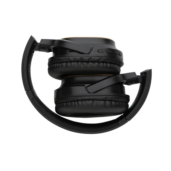 Carica l&#39;immagine nel visualizzatore di Gallery, cuffie bluetooth personalizzate in abs riciclato, fsc® bambù colore nero_nero 121704685 DET09
