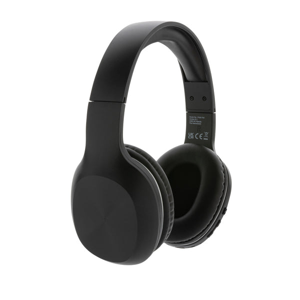 cuffie bluetooth personalizzate in abs riciclato, pu riciclato colore nero_nero 121704696 VAR01