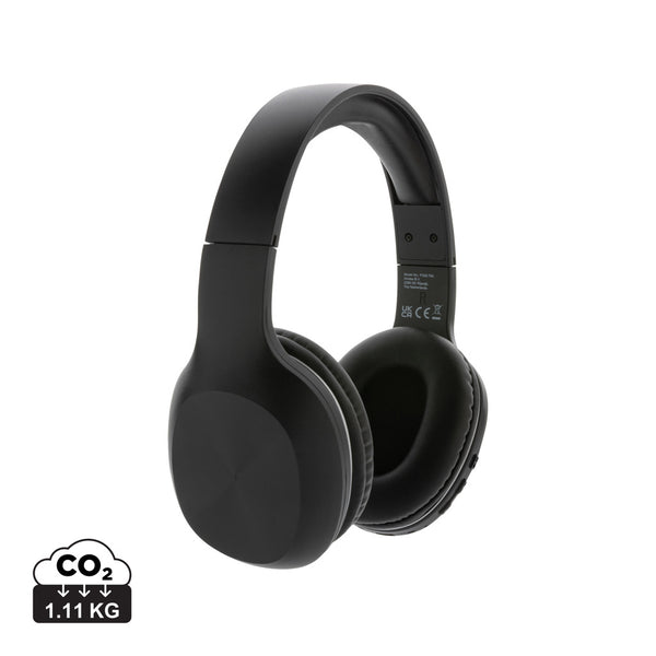 Carica l'immagine nel visualizzatore di Gallery, cuffie bluetooth personalizzate in abs riciclato, pu riciclato colore nero_nero 121704696 DET09
