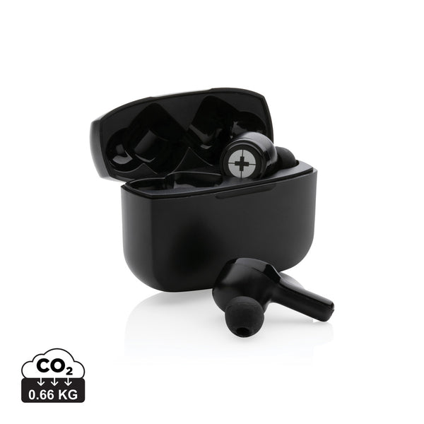 Carica l'immagine nel visualizzatore di Gallery, auricolari wireless personalizzati in abs riciclato colore nero_nero 121704700 DET09
