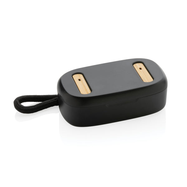 Carica l'immagine nel visualizzatore di Gallery, auricolari wireless personalizzati in abs riciclato, fsc® bambù colore nero_nero 121704703 DET09
