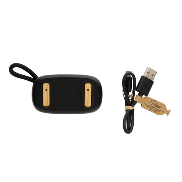 Carica l'immagine nel visualizzatore di Gallery, auricolari wireless personalizzati in abs riciclato, fsc® bambù colore nero_nero 121704703 DET09
