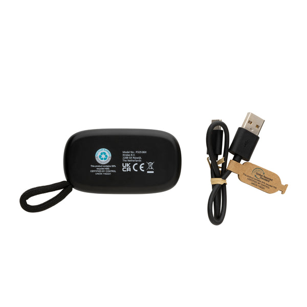 Carica l'immagine nel visualizzatore di Gallery, auricolari wireless personalizzati in abs riciclato, fsc® bambù colore nero_nero 121704703 DET09
