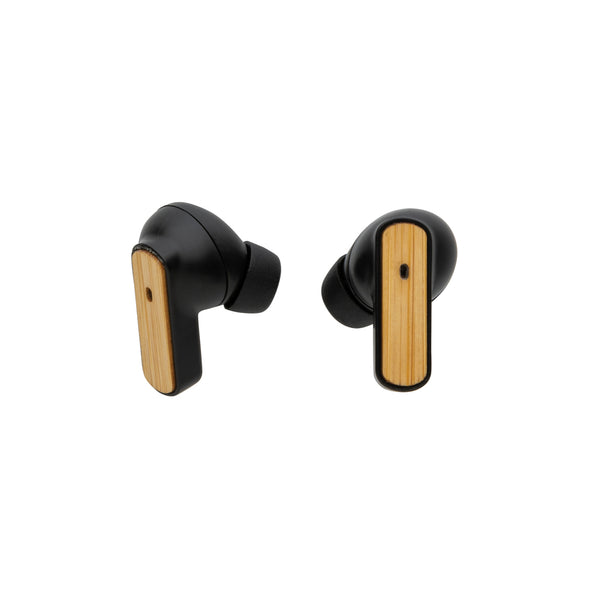 Carica l'immagine nel visualizzatore di Gallery, auricolari wireless personalizzati in abs riciclato, fsc® bambù colore nero_nero 121704703 DET09
