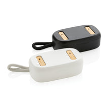Carica l'immagine nel visualizzatore di Gallery, auricolari wireless personalizzati in abs riciclato, fsc® bambù colore nero_nero 121704703 DET08
