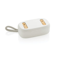 Carica l'immagine nel visualizzatore di Gallery, auricolari wireless da personalizzare in abs riciclato, fsc® bambù colore bianco_bianco 121704703 DET03
