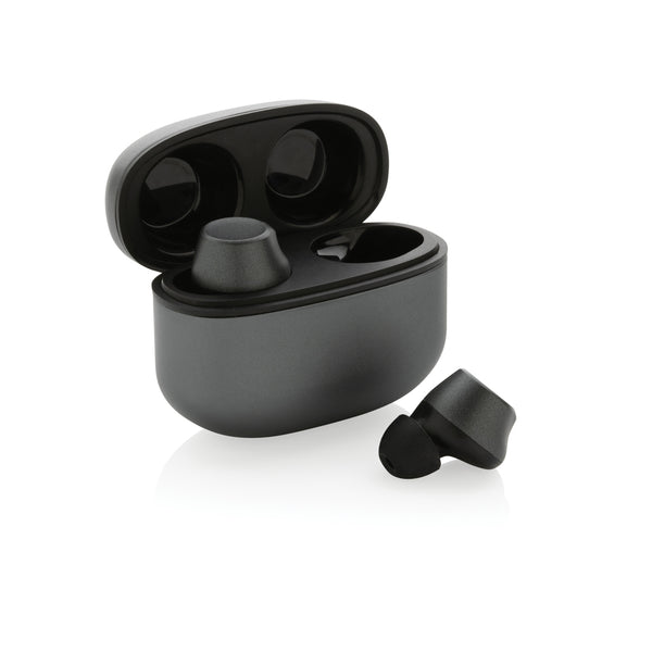 auricolari wireless da personalizzare in alluminio riciclato, abs riciclato colore grigio_grigio 121704706 VAR01