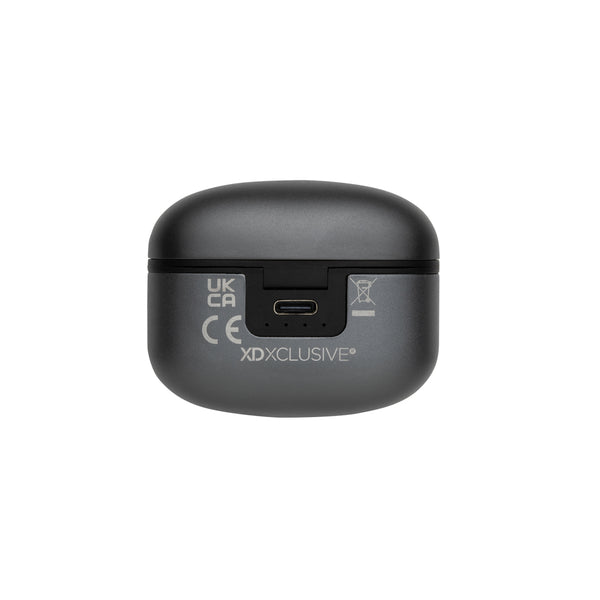 Carica l'immagine nel visualizzatore di Gallery, auricolari wireless da personalizzare in alluminio riciclato, abs riciclato colore grigio_grigio 121704706 DET09
