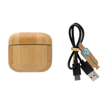 Carica l'immagine nel visualizzatore di Gallery, auricolari wireless pubblicitari in fsc® bambù, abs riciclato colore marrone_marrone 121704710 DET03
