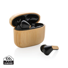 Carica l'immagine nel visualizzatore di Gallery, auricolari wireless pubblicitari in fsc® bambù, abs riciclato colore marrone_marrone 121704710 DET01
