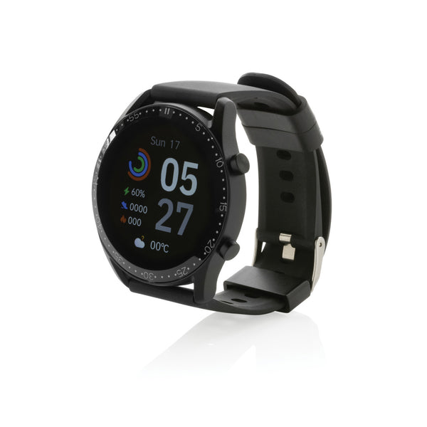 bracciali activity tracker personalizzati in tpe riciclato, abs colore nero_nero 121704800 VAR01