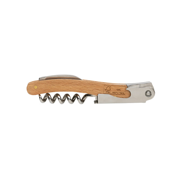 Carica l'immagine nel visualizzatore di Gallery, cavatappi apribottiglie e tappi pubblicitari in fsc® legno, acciaio inossidabile colore marrone_marrone 121713119 DET09
