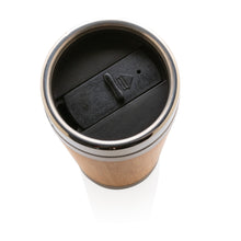 Carica l&#39;immagine nel visualizzatore di Gallery, tazze termiche e bicchieri con tappo stampate con logo in bambù, acciaio inossidabile colore marrone_marrone 121714947 DET04
