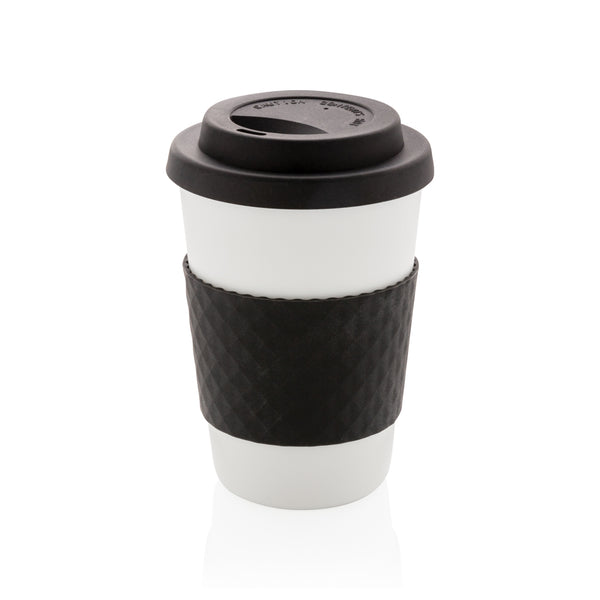 Carica l&#39;immagine nel visualizzatore di Gallery, tazze termiche e bicchieri con tappo personalizzate in pp, silicone colore nero_nero 121714984 DET08
