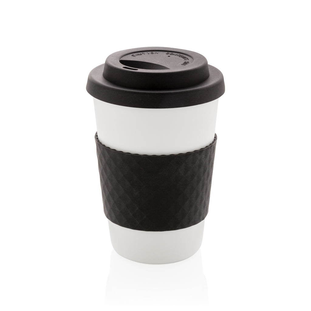 tazze termiche e bicchieri con tappo personalizzate in pp, silicone colore nero_nero 121714984 VAR01