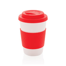 Carica l&#39;immagine nel visualizzatore di Gallery, tazze termiche e bicchieri con tappo promozionali in pp, silicone colore rosso-ciliegia_rosso 121714984 VAR04
