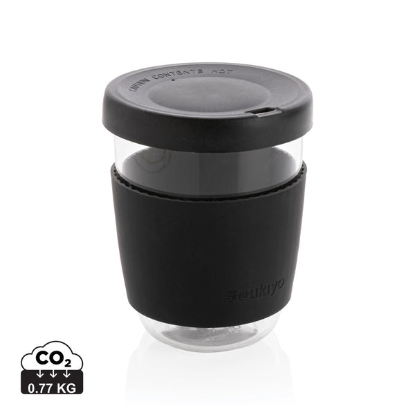 Carica l&#39;immagine nel visualizzatore di Gallery, tazze termiche e bicchieri con tappo personalizzate in vetro, silicone colore nero_nero 121714987 DET09
