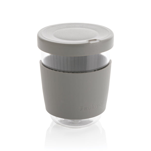 tazze termiche e bicchieri con tappo personalizzate in vetro, silicone colore grigio_grigio 121714987 VAR02