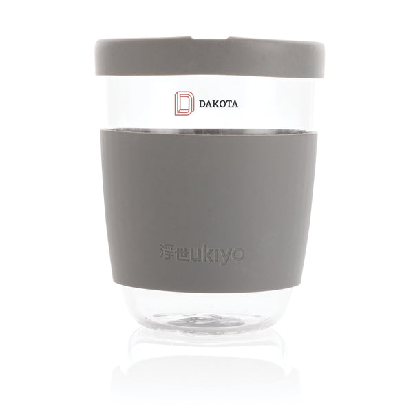 Carica l&#39;immagine nel visualizzatore di Gallery, tazze termiche e bicchieri con tappo personalizzate in vetro, silicone colore grigio_grigio 121714987 DET09
