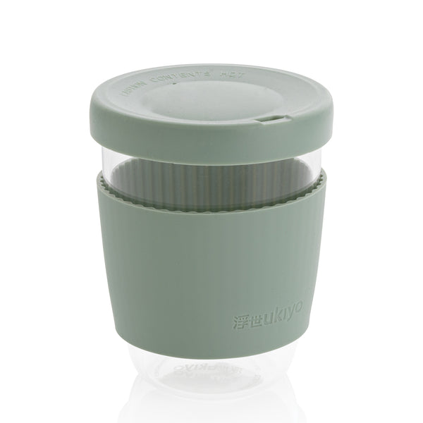 tazze termiche e bicchieri con tappo personalizzate in vetro, silicone colore verde_verde 121714987 VAR04