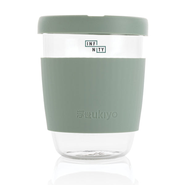 Carica l&#39;immagine nel visualizzatore di Gallery, tazze termiche e bicchieri con tappo personalizzate in vetro, silicone colore verde_verde 121714987 DET08

