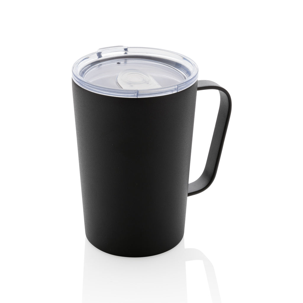 tazze termiche e bicchieri con tappo personalizzate in acciaio inossidabile riciclato, acciaio inossidabile riciclato colore nero_nero 121715022 VAR01